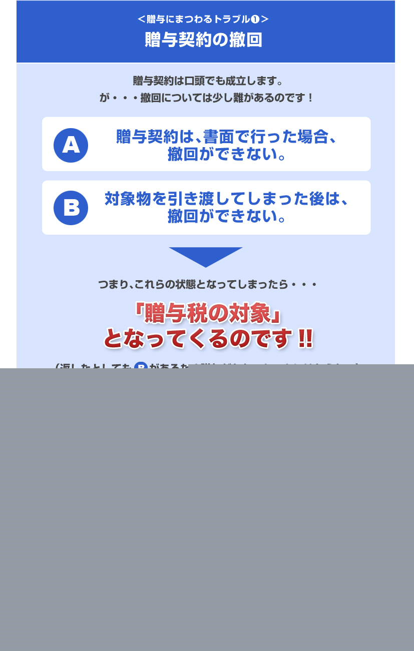 贈与にまつわるトラブル