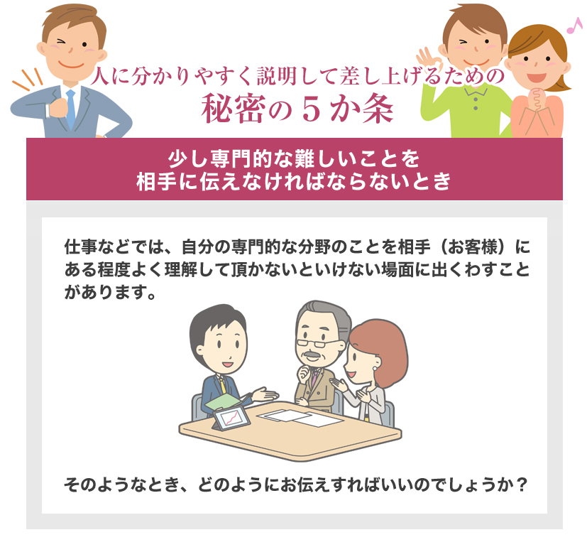 人に分かりやすく説明して差し上げるための秘密の5か条