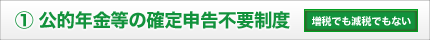 公的年金等の確定申告不要制度